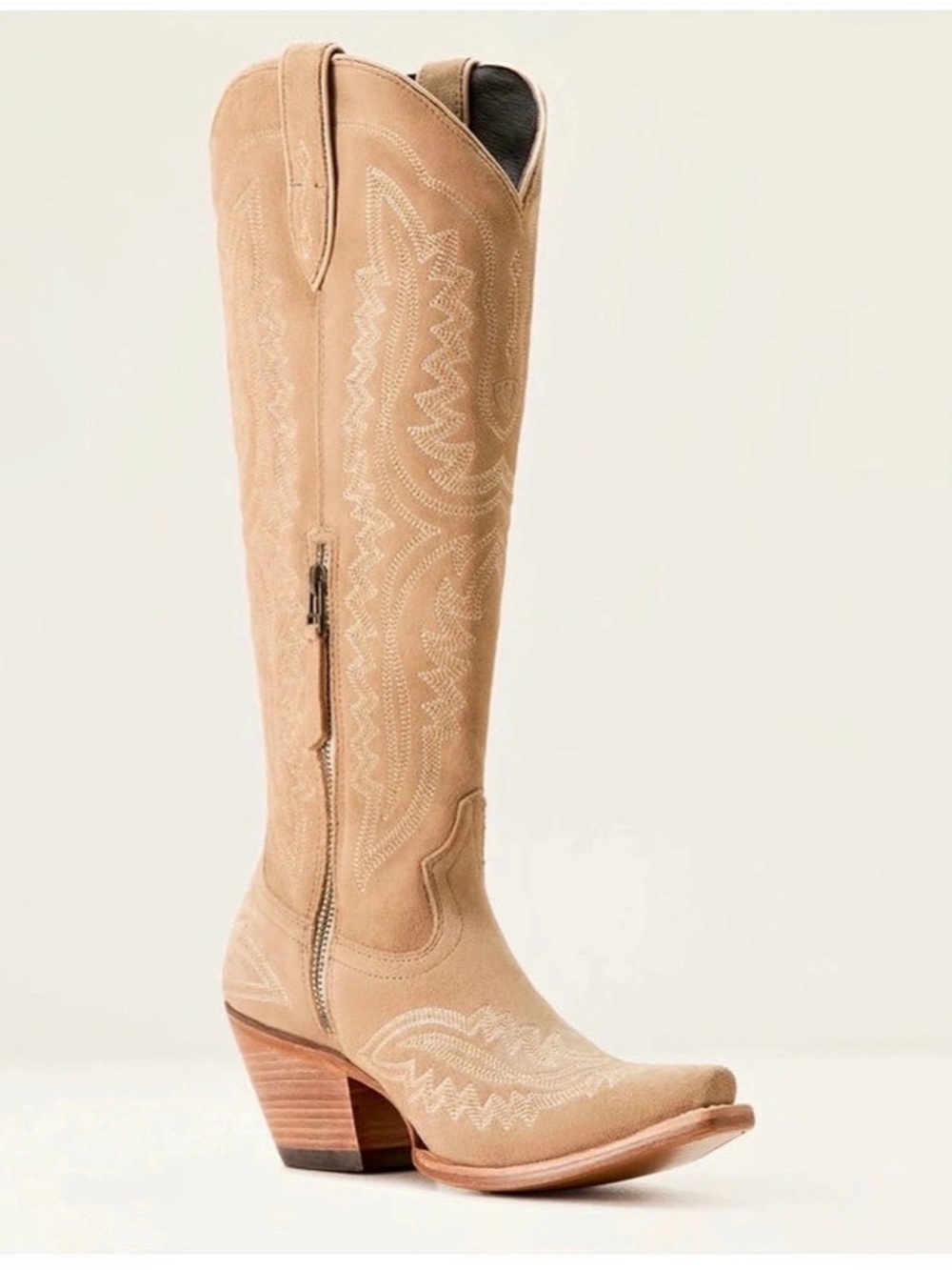 Ariat Casanova Women’s Tan Suede Western Cowboy Boots Size 8.5– Worn Once - Picture 2 of 10